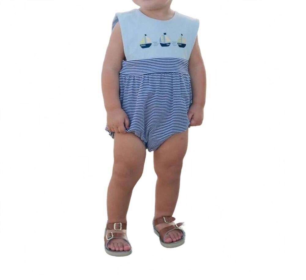 NEW TROTTER STREET KIDS set sail sunsuit in light blue